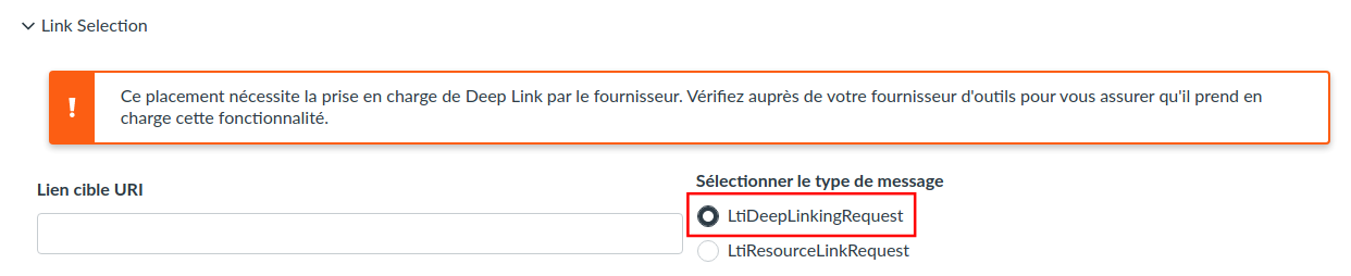 Deep Linking settings