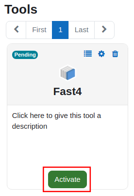 Tool activation